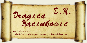 Dragica Mačinković vizit kartica